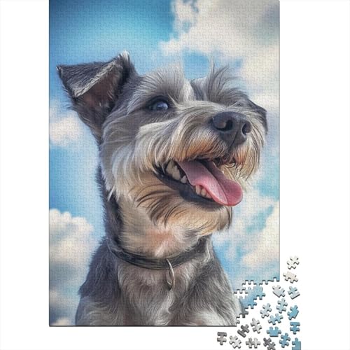 Schnauzer-Puzzles für Kinder, 300 Puzzles für Kinder, 300-teiliges Puzzle, Lernspiele, Geschenk, Heimdekoration, 300 Stück (40 x 28 cm) von WXMMoney