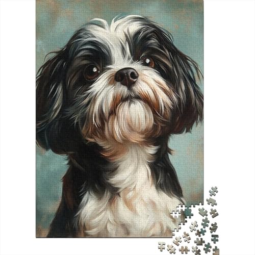 Shih Tzu Puzzle 1000 Teile für Kinder, Spielzeug, Spiele, Puzzle, Holzpuzzle für Alter 18 Jahre, Upe Lernspiele 1000 Teile (75 x 50 cm) von WXMMoney