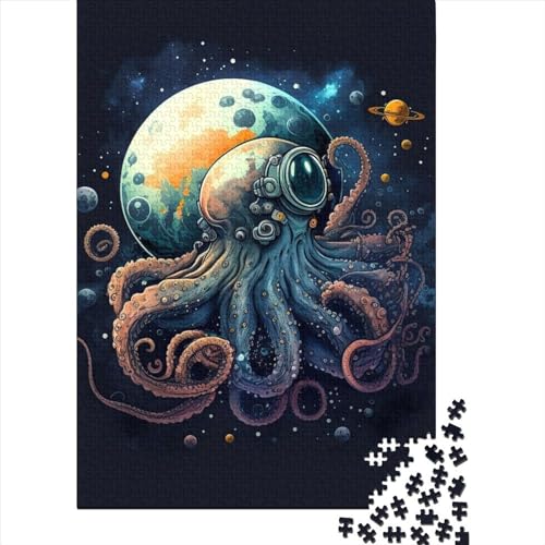 Space Squids Puzzle 1000 Holzpuzzles Kinder Puzzle Familienspiel Spielzeug 1000 Teile (75x50cm) von WXMMoney