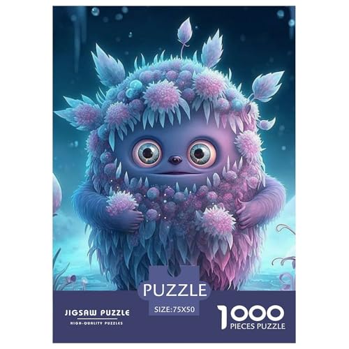 Süße Monster-Puzzles für Erwachsene, 1000 Puzzles, Puzzles für Erwachsene, Puzzles für Erwachsene, Lernspiel, Herausforderungsspielzeug, 1000 Teile (75 x 50 cm) von WXMMoney