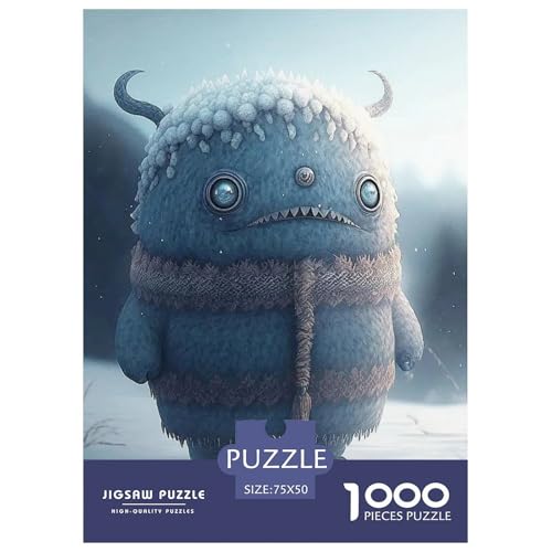 Süße Monster-Puzzles für Erwachsene, 1000 Puzzles, Puzzles für Erwachsene, Puzzles für Erwachsene, Lernspiel, Herausforderungsspielzeug, 1000 Teile (75 x 50 cm) von WXMMoney