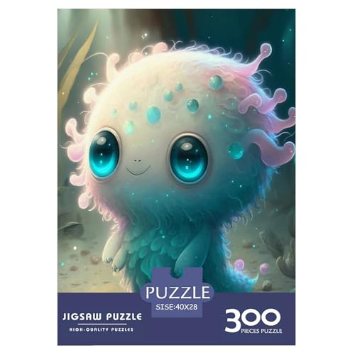 Süße Monster-Puzzles für Erwachsene, 300 Teile, Holzpuzzle für Erwachsene und Teenager, Heimdekoration, Puzzlespielzeug, 300 Teile (40 x 28 cm) von WXMMoney