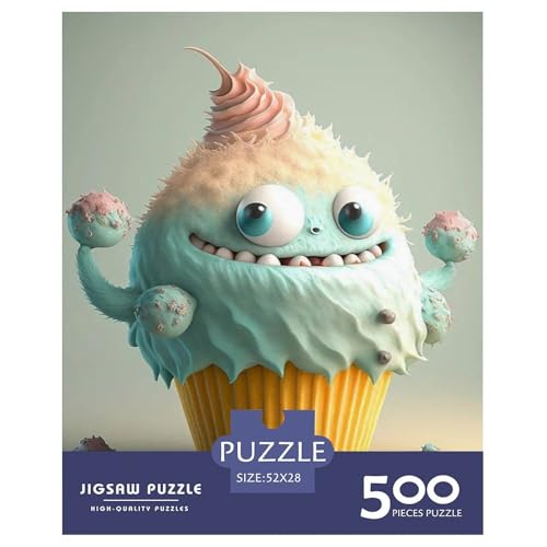 Süßes Monster-Puzzle für Erwachsene und Jugendliche, 500 Teile, Puzzle für Erwachsene, Lernspiel, Herausforderungsspielzeug, 500 Teile (52 x 38 cm) von WXMMoney