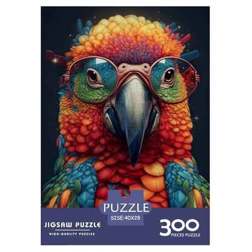 Tierkunst-Vogel-Puzzle, 300 Teile, Puzzle für Teenager, Geschenke, Holzpuzzle, Puzzle für Erwachsene, Heimlernspiele, DIY-Spielzeug, 300 Teile (40 x 28 cm) von WXMMoney