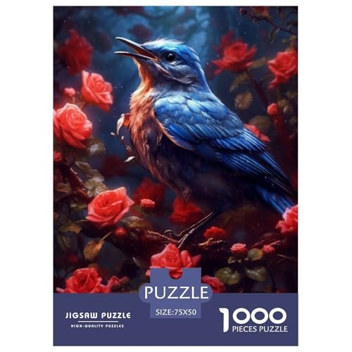 Tierkunst-Vogel-Puzzles für Erwachsene, 1000-teiliges Puzzle für Teenager, Lernspiel, Herausforderungsspielzeug, 1000 Stück (75 x 50 cm) von WXMMoney