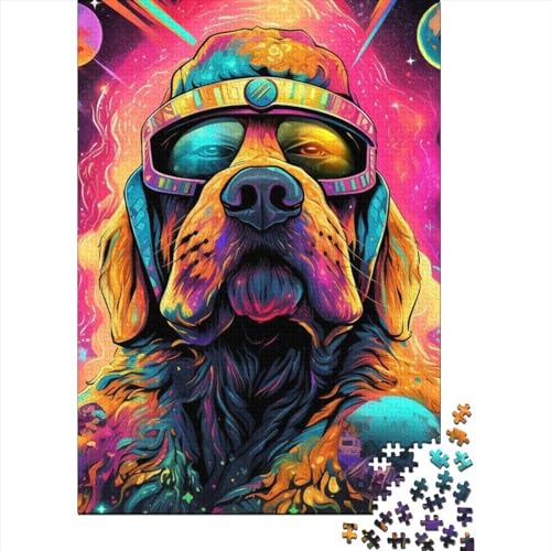 WXMMoney Animal Dog Puzzle 1000 Teile,für Erwachsene, Impossible Puzzle,farbenfrohes Legespiel,Geschicklichkeitsspiel Für Die Ganze Familie,Erwachsenenpuzzle Puzzel 1000pcs (75x50cm) von WXMMoney