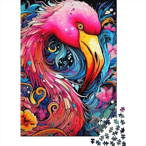 WXMMoney Animal Flamingo 1000 Stück Puzzles Für Erwachsene Teenager Stress Abbauen Familien-Puzzlespiel 1000-teiliges Puzzle Kinder Lernspiel Spielzeug Geschenk Puzzel 1000pcs (75x50cm) von WXMMoney