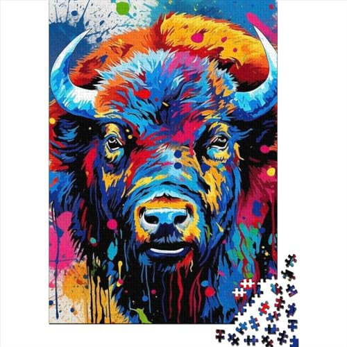 WXMMoney Art Bull Puzzlespiel 1000 Teile, Puzzle Erwachsene 1000 Teile, Impossible Puzzle Geschicklichkeitsspiel Für Die Ganze Familie, Puzzle Erwachsene 1000 Teile Puzzel 1000pcs (75x50cm) von WXMMoney