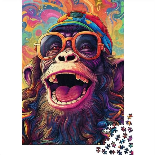 WXMMoney Art Gorilla Puzzle 1000 Teile, Erwachsene, Klassische Puzzle, Impossible Puzzle,Geschicklichkeitsspiel Für Die Ganze Familie Erwachsenenpuzzle Ab 14 Jahren Puzzel 1000pcs (75x50cm) von WXMMoney