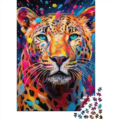 WXMMoney Art Leopard Puzzlespiel 1000 Teile, Puzzle Erwachsene 1000 Teile, Impossible Puzzle Geschicklichkeitsspiel Für Die Ganze Familie, Puzzle Erwachsene 1000 Teile Puzzel 1000pcs (75x50cm) von WXMMoney