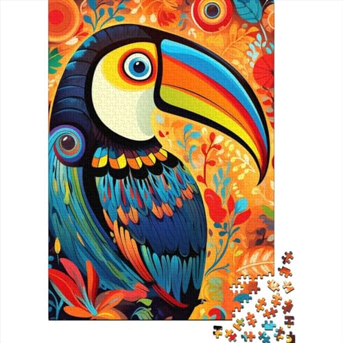 WXMMoney Art Toucan Animals Puzzlespiel 1000 Teile, Puzzle Erwachsene 1000 Teile, Impossible Puzzle Geschicklichkeitsspiel Für Die Ganze Familie, Puzzle Erwachsene 1000 Teile Puzzel 1000pcs (75x50cm) von WXMMoney