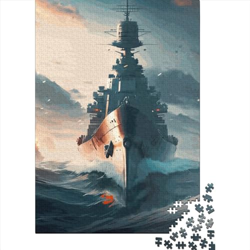 WXMMoney Battleship Puzzle 1000 Teile Erwachsener Kniffel Spaß Für Die Ganze Familie - Abwechslungsreiche 1000 Puzzleteilige Motive Puzzle Erwachsene, Puzzel 1000pcs (75x50cm) von WXMMoney