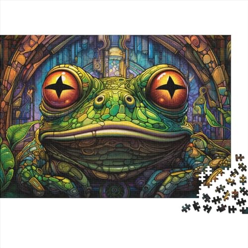 WXMMoney Bunte Laubfrösche-Puzzles, 500 Holzpuzzles, Geschenke für Erwachsene und Geschenke, Puzzle, Familienspiel, Spielzeug, 500 Stück (52 x 38 cm) von WXMMoney