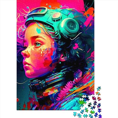 WXMMoney Colorful Astronaut111 Puzzle 1000 Teile Erwachsener Kniffel Spaß Für Die Ganze Familie - Abwechslungsreiche 1000 Puzzleteilige Motive Puzzle Erwachsene, Puzzel 1000pcs (75x50cm) von WXMMoney