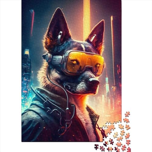 WXMMoney Cool Dog 300 Teile, Impossible Puzzle,Geschicklichkeitsspiel Für Die Ganze Familie, Erwachsenenpuzzle Ab 14 Jahren Puzzel 300pcs (40x28cm) von WXMMoney