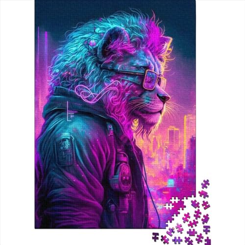 WXMMoney Cool Lion Style Puzzle 1000 Teile Erwachsener Kniffel Spaß Für Die Ganze Familie - Abwechslungsreiche 1000 Puzzleteilige Motive Puzzle Erwachsene, Puzzel 1000pcs (75x50cm) von WXMMoney