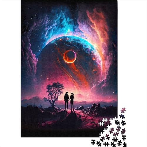 WXMMoney Cosmic_Love_Planetary 1000 Stück Puzzles Für Erwachsene Teenager Stress Abbauen Familien-Puzzlespiel 1000-teiliges Puzzle Kinder Lernspiel Spielzeug Geschenk Puzzel 1000pcs (75x50cm) von WXMMoney