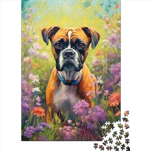 WXMMoney Cute Boxer Puppy Puzzlespiel 1000 Teile, Puzzle Erwachsene 1000 Teile, Impossible Puzzle Geschicklichkeitsspiel Für Die Ganze Familie, Puzzle Erwachsene 1000 Teile Puzzel 1000pcs (75x50cm) von WXMMoney