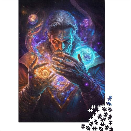 WXMMoney Elemental Mage Puzzle 1000 Teile Puzzles Für Erwachsene Klassische Puzzles 1000 Teile Erwachsene Puzzlespiel Erwachsene 1000 Teile Erwachsenen Puzzlespiel Puzzel 1000pcs (75x50cm) von WXMMoney