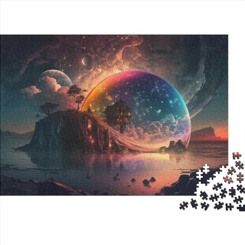 WXMMoney Fantasielandschaft-Puzzle für Erwachsene, 1000 Teile, anspruchsvolles Puzzle aus Holz, Geschenke, Puzzle, Familienspiele, 1000 Teile (75 x 50 cm) von WXMMoney