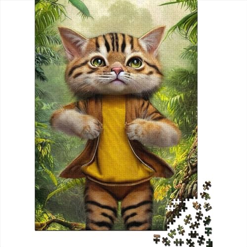 WXMMoney Fashion Cat Puzzle 1000 Teile, Erwachsene, Klassische Puzzle, Impossible Puzzle,Geschicklichkeitsspiel Für Die Ganze Familie Erwachsenenpuzzle Ab 14 Jahren Puzzel 1000pcs (75x50cm) von WXMMoney