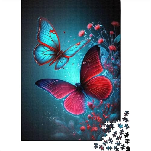 WXMMoney Flower Butterfly Puzzle 500 Teile, Erwachsene, Klassische Puzzle, Impossible Puzzle,Geschicklichkeitsspiel Für Die Ganze Familie Erwachsenenpuzzle Ab 14 Jahren Puzzel 500pcs (52x38cm) von WXMMoney