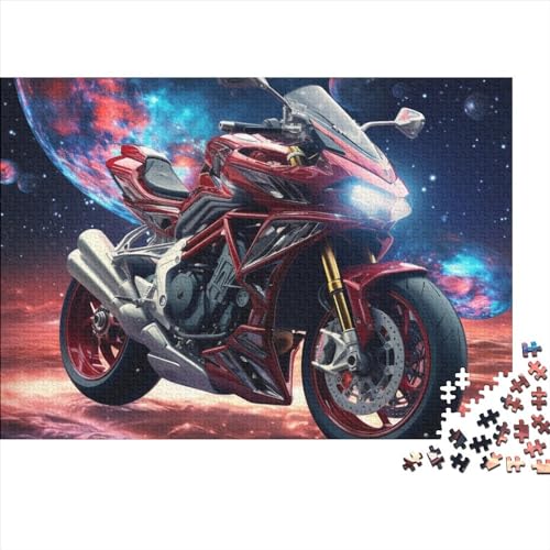 WXMMoney Galaxien Motorräder Puzzle 1000 Teile Erwachsenenpuzzle Kreative Holzpuzzlespiele Lernspielzeug Heimdekoration 1000 Teile (75 x 50 cm) von WXMMoney