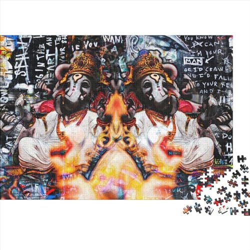 WXMMoney Ganesh7 Holzpuzzle für Erwachsene, 300 Teile, Puzzle für Erwachsene, Familienspiele, Wanddekoration, 300 Teile (40 x 28 cm) von WXMMoney