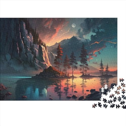 WXMMoney Holzpuzzle 1000 Teile Fantasy_Landschaft Puzzle für Jungen und Mädchen Schwierigkeitsgrad Puzzle Lernspiele Familienspielzeug 1000 Teile (75x50cm) von WXMMoney