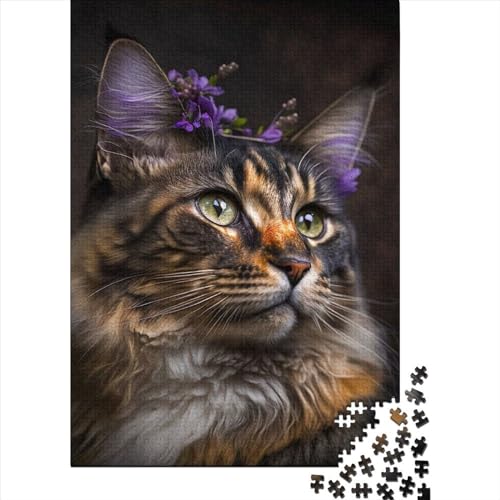 WXMMoney Maine Coon6542 Puzzle 1000 Teile,für Erwachsene, Impossible Puzzle,farbenfrohes Legespiel,Geschicklichkeitsspiel Für Die Ganze Familie,Erwachsenenpuzzle Puzzel 1000pcs (75x50cm) von WXMMoney