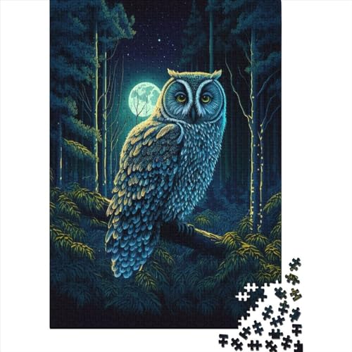 WXMMoney Owl Night3 Puzzle 500 Teile, Erwachsene, Klassische Puzzle, Impossible Puzzle,Geschicklichkeitsspiel Für Die Ganze Familie Erwachsenenpuzzle Ab 14 Jahren Puzzel 500pcs (52x38cm) von WXMMoney