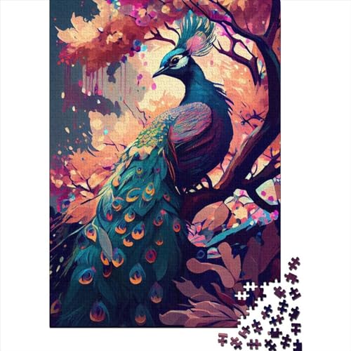 WXMMoney Peacock Cherry Puzzle 1000 Teile Erwachsener Kniffel Spaß Für Die Ganze Familie - Abwechslungsreiche 1000 Puzzleteilige Motive Puzzle Erwachsene, Puzzel 1000pcs (75x50cm) von WXMMoney