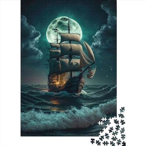 WXMMoney Pirate Ship1 1000 Teile,Impossible Puzzle,Geschicklichkeitsspiel Für Die Ganze Familie, Erwachsenen Puzzlespiel Puzzel 1000pcs (75x50cm) von WXMMoney