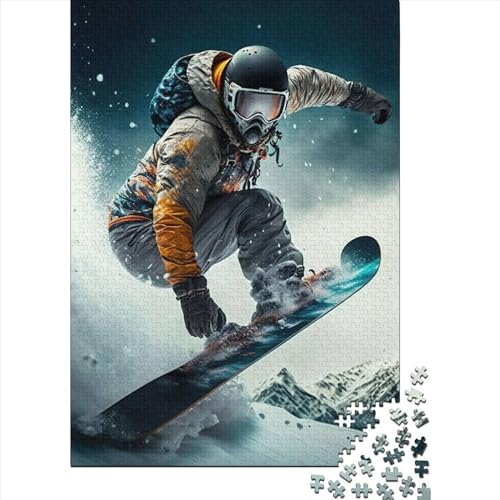 WXMMoney Snowboard_ Puzzlespiel 1000 Teile, Puzzle Erwachsene 1000 Teile, Impossible Puzzle Geschicklichkeitsspiel Für Die Ganze Familie, Puzzle Erwachsene 1000 Teile Puzzel 1000pcs (75x50cm) von WXMMoney