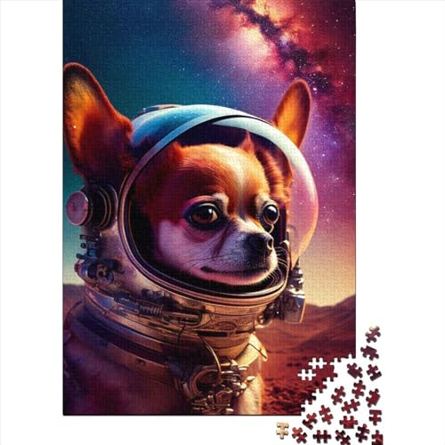 WXMMoney Space Chihuahua 1 Puzzle 1000 Teile Erwachsener Kniffel Spaß Für Die Ganze Familie - Abwechslungsreiche 1000 Puzzleteilige Motive Puzzlespiel Erwachsene, Puzzel 1000pcs (75x50cm) von WXMMoney