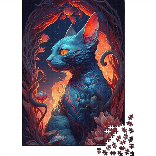 WXMMoney Sphynx Spellbound Puzzle 1000 Teile Erwachsener Kniffel Spaß Für Die Ganze Familie - Abwechslungsreiche 1000 Puzzleteilige Motive Puzzle Erwachsene, Puzzel 1000pcs (75x50cm) von WXMMoney