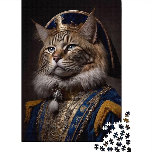 WXMMoney Sun King Cat 1 Puzzle 1000 Teile Erwachsener Kniffel Spaß Für Die Ganze Familie - Abwechslungsreiche 1000 Puzzleteilige Motive Puzzlespiel Erwachsene, Puzzel 1000pcs (75x50cm) von WXMMoney