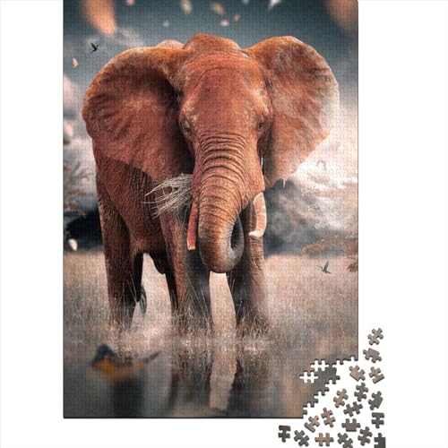 WXMMoney The Lonely Elephant 1000 Teile,Impossible Puzzle,Geschicklichkeitsspiel Für Die Ganze Familie, Erwachsenen Puzzlespiel Puzzel 1000pcs (75x50cm) von WXMMoney