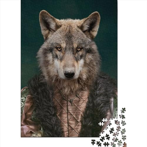 WXMMoney The Medieval Wolf Puzzle 1000 Teile Erwachsener Kniffel Spaß Für Die Ganze Familie - Abwechslungsreiche 1000 Puzzleteilige Motive Puzzle Erwachsene, Puzzel 1000pcs (75x50cm) von WXMMoney