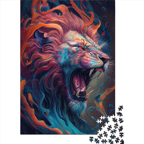 WXMMoney The Roaring Lion Puzzle 300 Teile, Erwachsene, Klassische Puzzle, Impossible Puzzle,Geschicklichkeitsspiel Für Die Ganze Familie Erwachsenenpuzzle Ab 14 Jahren Puzzel 300pcs (40x28cm) von WXMMoney