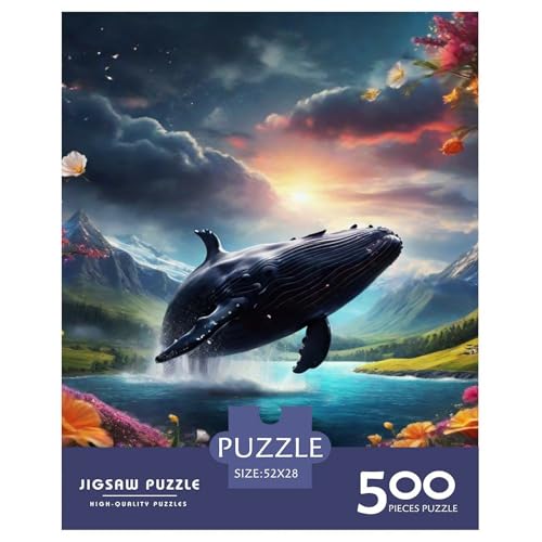 Wal-Puzzle, 500 Teile, Puzzle für Erwachsene, Puzzles aus Holz, nachhaltiges Puzzle für Erwachsene | Spiele 500 Teile (52 x 38 cm) von WXMMoney