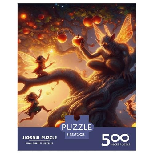 Waldelfen-Puzzle 500 Teile für Teenager-Geschenke, Holzpuzzle für Erwachsene und Teenager, für Erwachsene und Teenager ab 12 Jahren, 500 Teile (52 x 38 cm) von WXMMoney