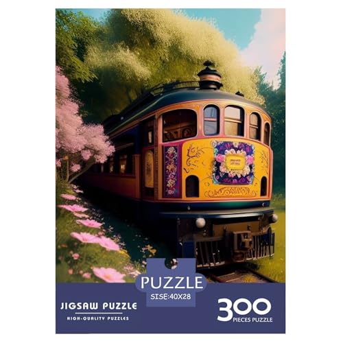 Züge-Puzzle, 300-teiliges Puzzle für Erwachsene, Puzzles aus Holz, nachhaltiges Puzzle für Erwachsene | Spiele 300 Teile (40 x 28 cm) von WXMMoney