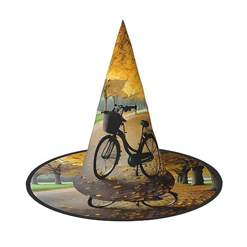 3 Stück Herbstbaum mit altem Fahrrad Hexenhut 38,1 cm großer Hexenhut für Hexenkostüm Zauberer Hut Neuheit Cosplay Zubehör von WYCZHY