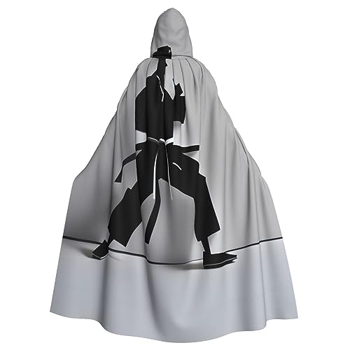 Beeindruckender Karate-Umhang für Herren, Unisex, Erwachsene, Halloween-Umhang mit Kapuze, langes Hexenkostüm, Cosplay, Umhang, Zauberer-Umhang von WYCZHY