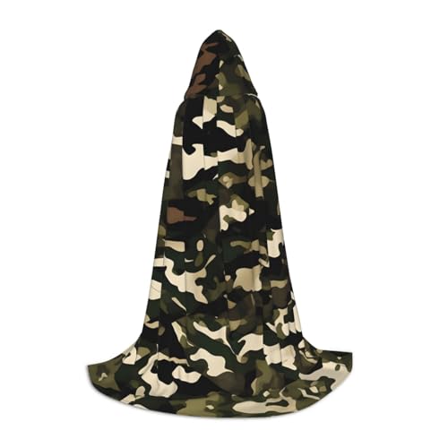 Camouflage-Kapuzenumhang für den Winter, warm, lang, Cosplay-Kostüme, Oberbekleidung, Karneval, Hoodies, Capes von WYCZHY