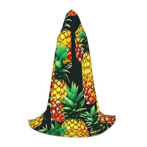 Kapuzenumhang mit tropischer Frucht, Ananas, Winter, warm, lang, Cosplay-Kostüme, Oberbekleidung, Karneval, Hoodies, Umhang von WYCZHY