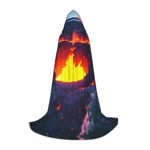 Kilauea Volcano Kapuzenumhang für den Winter, warm, lang, Cosplay-Kostüme, Oberbekleidung, Karneval, Hoodies, Capes von WYCZHY