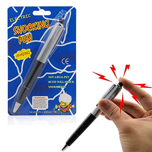 WYFCR Elektroschock-mit Batterie-Fun-Streich-Witz-Trick-Spielzeug für Schabernack, Shock Pens Stromschlag Kugelschreiber, Spaß Prank Shock Pens Tricky Lustige Überraschung April Toy von WYFCR