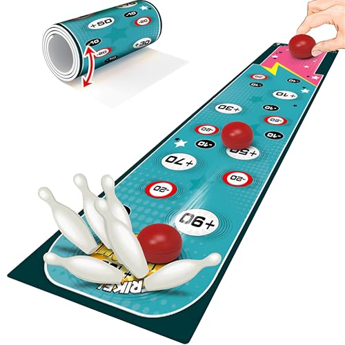 WYFCR Mini Tabletop Bowling Spiel, Schnelle einfache Einrichtung Bowling Spiel, Tragbare Mini Tabletop Spiele,Kompakte Familie Spiele, Tischspiele für Reise nach Hause Party, Familienspiel ﻿ von WYFCR